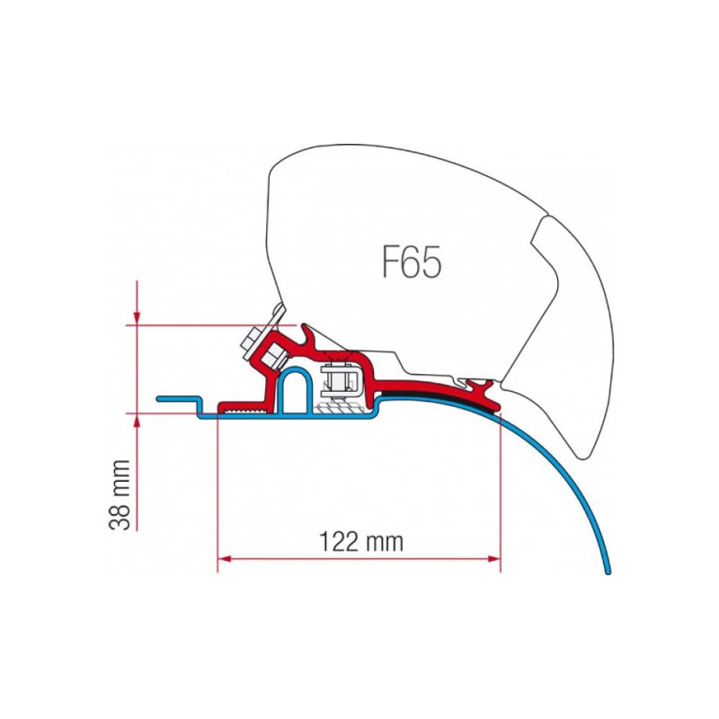 Adapterkit F65 Ducato Jumper Boxer i gruppen Fortelt & Markiser / Markiser / Bobilmarkiser / Fiamma Boxmarkiser / Adaptere hos Campmarket (68396)