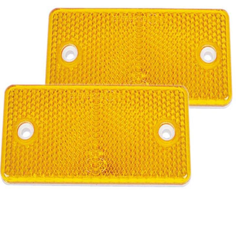Refleks Hella Gul 94x44mm 2-pakning i gruppen Campingvogn & Bobilt / Elektronikk / Trafikk & Utvendig belysning / Reflekser hos Campmarket (68724)