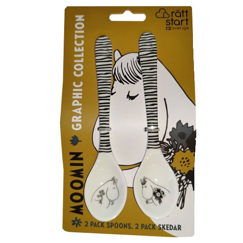 Mumin Skjeer 2-Pack Grafisk i gruppen Husholdning & Kjøkken / Servering / Barneserviser hos Campmarket (72469)