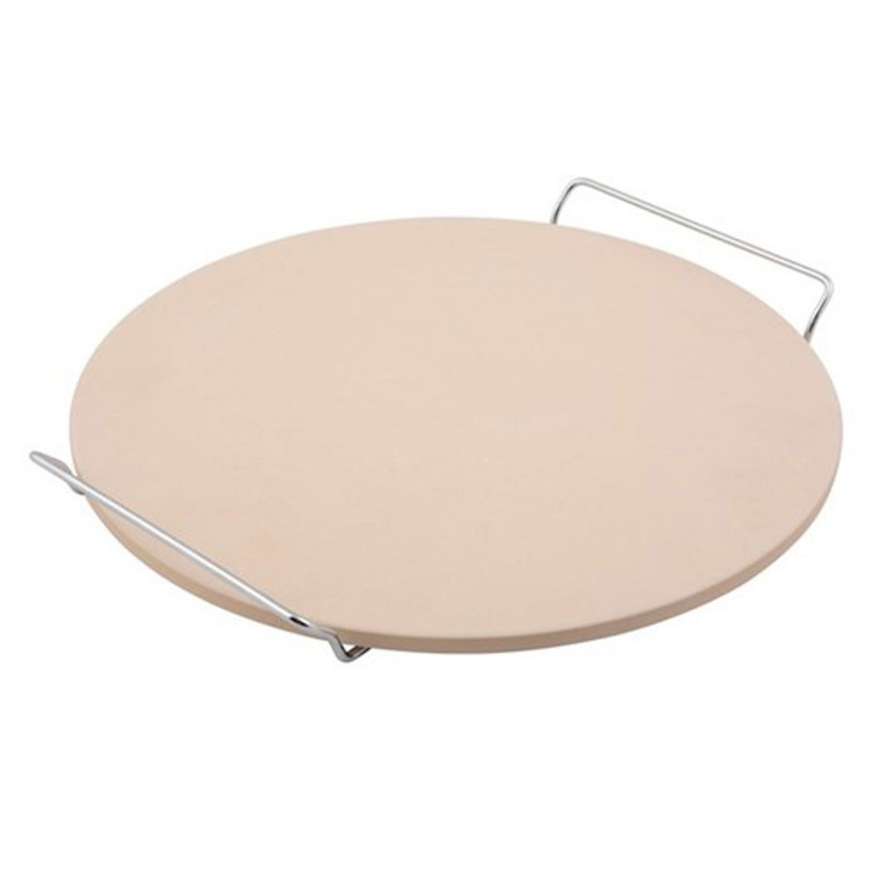 Pizzastein med holder 33 cm i gruppen Husholdning & Kjøkken / Griller / Grilltilbehør hos Campmarket (73968)