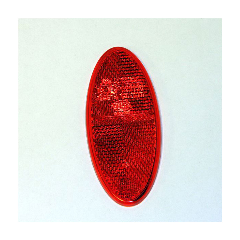 Refleks Oval Rød Selvklebende i gruppen Campingvogn & Bobilt / Elektronikk / Trafikk & Utvendig belysning / Reflekser hos Campmarket (74099)