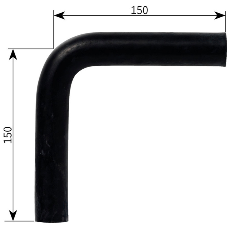 Gummivinkel 150mm i gruppen Campingvogn & Bobilt / Varme, Kulde & Ventilasjon / Alde / Installasjonsmateriale hos Campmarket (74711)