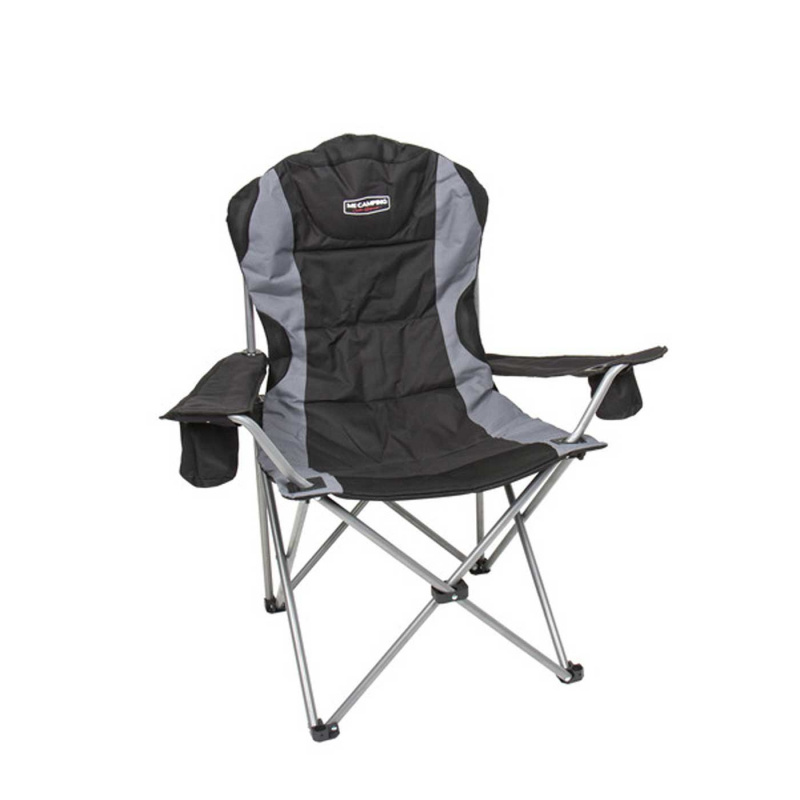 Campingstol Toledo Svart/Grå Sammenleggbar i gruppen Campingmøbler / Campingstoler / Øvrige Stoler hos Campmarket (74897)