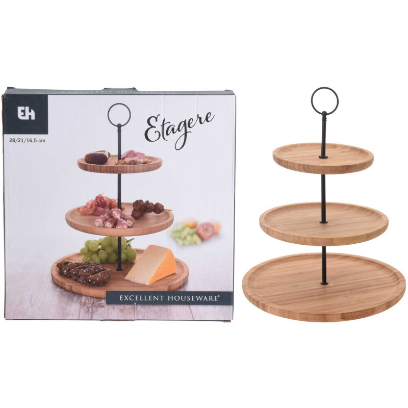 Serveringsfat 3 Etasjer i gruppen Husholdning & Kjøkken / Servering / Serveringsfat hos Campmarket (75365)