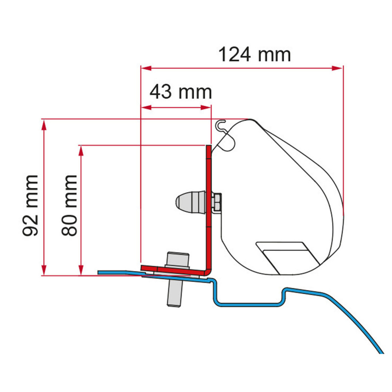 Fiamma Adapter F35 Nissan NV200 i gruppen Campingvogn & Bobilt / Van & Plåtbiter / Markiser / Markiseadaptere / Fiamma / F35/F40-øvrige Kjøretøy hos Campmarket (76282)