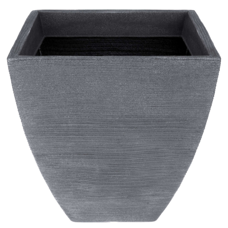Krukke Ribbet Rektangulær 39x39cm Grå Krukke Ribbet Rektangulær Høyde 41cm Mål 39x39cm Grå i gruppen Hjem & Innredning / Prydnad & Trivsel hos Campmarket (77263)