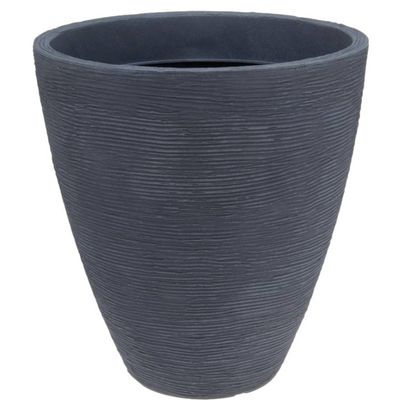Krukke Ribbet Høyde 42cm Diameter 39cm Rund Grå i gruppen Hjem & Innredning / Prydnad & Trivsel hos Campmarket (77268)