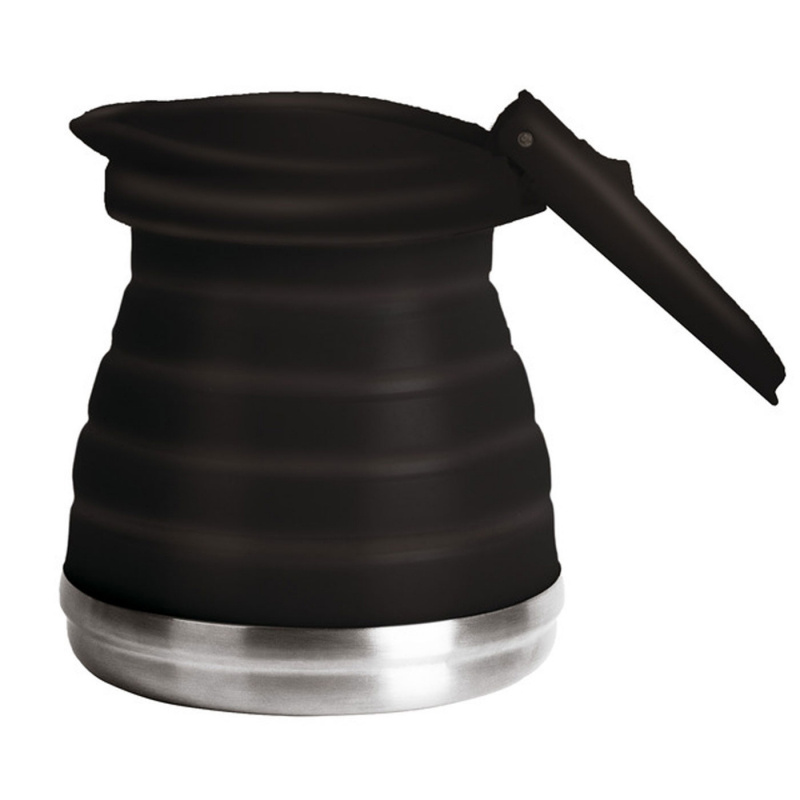 Vannkoker Silikon Svart 800ml i gruppen Husholdning & Kjøkken / Kjøkkenapparater / Kaffe-/vannkoker hos Campmarket (77688)