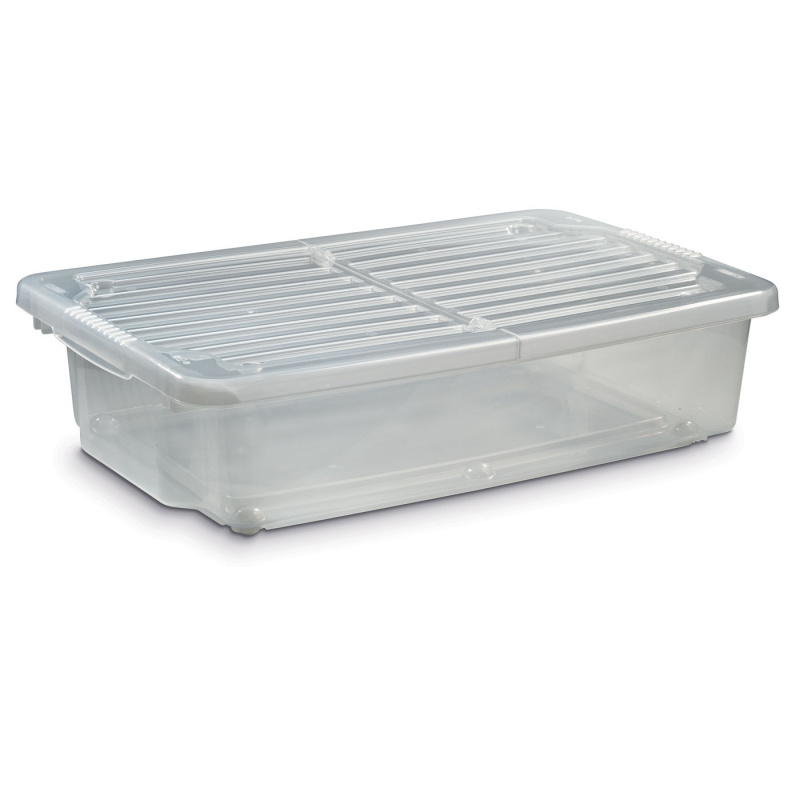 Oppbevaringsboks M Hjul 55L Transparent i gruppen Hjem & Innredning / Oppbevaring hos Campmarket (79106)