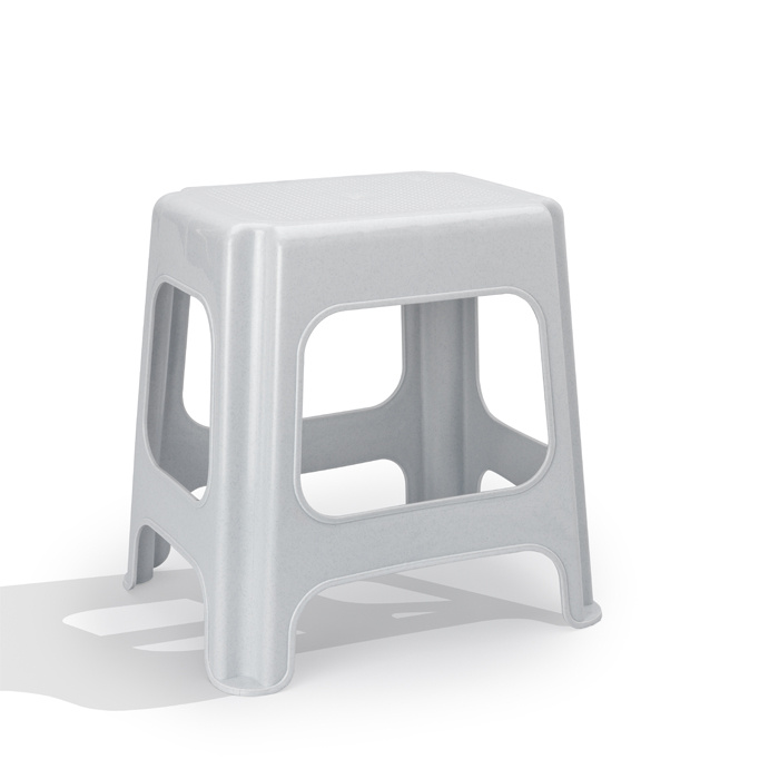 Pall 42 cm Sølv i gruppen Campingmøbler / Fotspor / Enkel trapp hos Campmarket (79124)