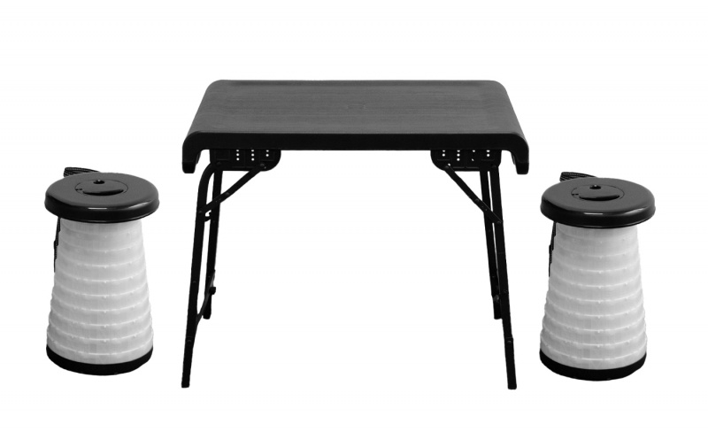 GoCamp Campingsett 2 stk Paller og 1 stk Bord i gruppen Campingmøbler / Campingstoler / Øvrige Stoler hos Campmarket (80654)