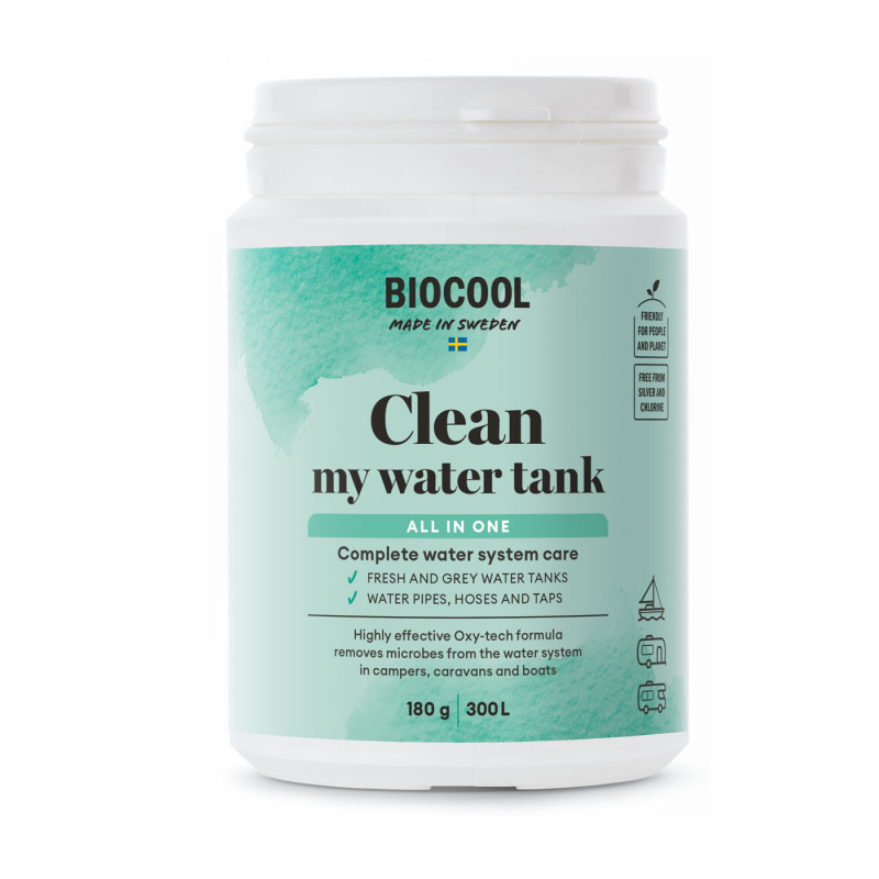 Biocool Clean My Water Tank Pulver 300L i gruppen Vann & Sanitær / Kjemi & Tilbehør / Toalett/Tank-rengjøring & Tilbehør hos Campmarket (80681)