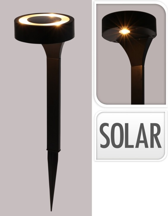 Solcellebelysning Svart i gruppen Hjem & Innredning / Belysning & Lykter hos Campmarket (80913)