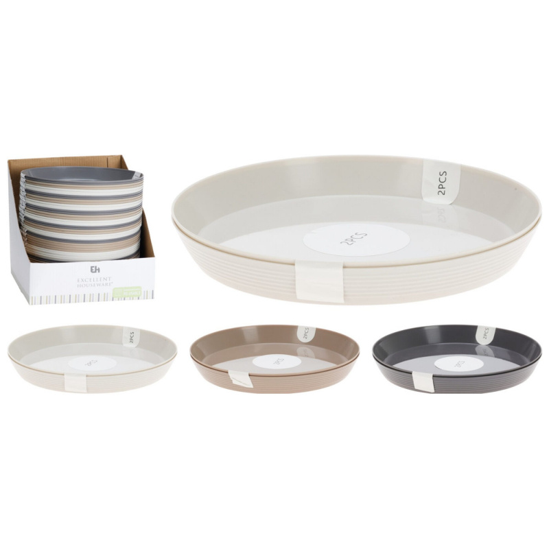 Tallerken Stripe 20cm i Plast 2-pakning i gruppen Nyheter hos Campmarket (80951)