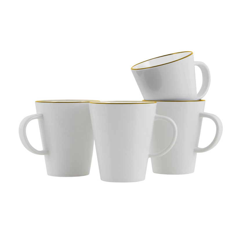 Krus Linea Gold 35 cl 4-pakning i gruppen Husholdning & Kjøkken / Glass & Krus / Kopper og kaffekopper hos Campmarket (80989)