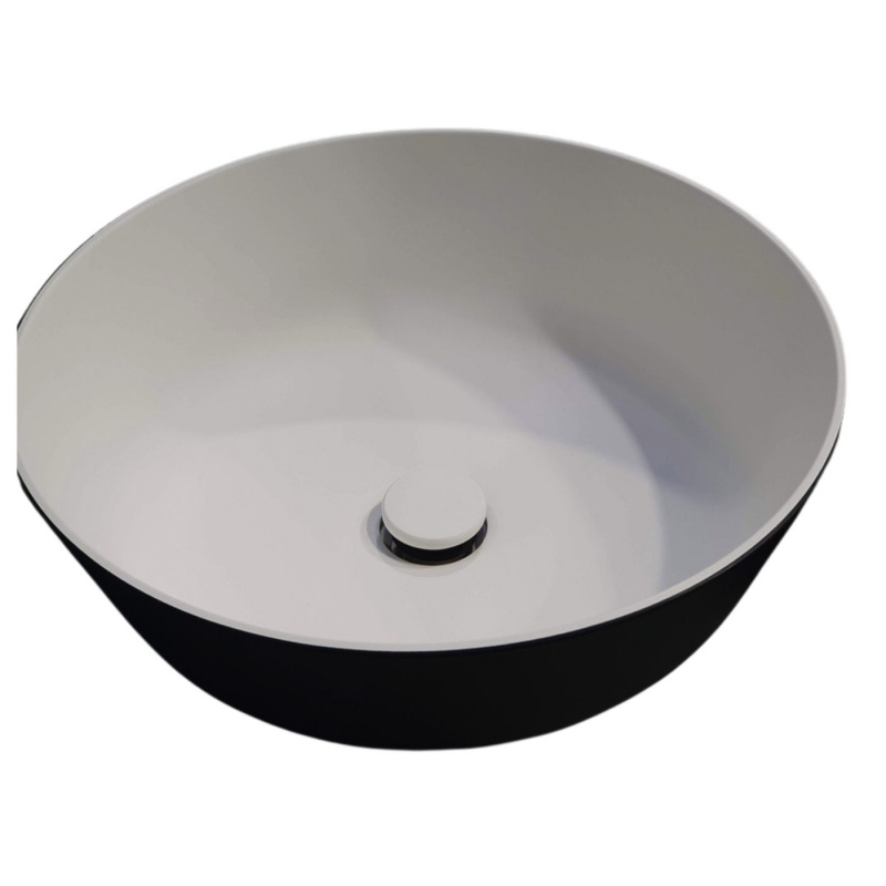 Handvask Rund Svart ø304mm H:110mm i gruppen Vann & Sanitær / Vann / Vask & Dusjkar / Vask hos Campmarket (81067)