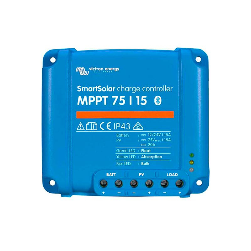 Solcelle regulator Victron SmartSolar MPPT 75/15 i gruppen Campingvogn & Bobilt / Elektronikk / Solpaneler / Solcelleregulatorer / MPPT hos Campmarket (81344)
