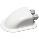 Kabelgjennomføring dobbel hvit