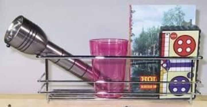 Trådhylla i krom 289 x 95 x 103mm i gruppen Husholdning & Kjøkken / Kjøkkenutstyr / Mat & Lageroppbevaring hos Campmarket (64229)