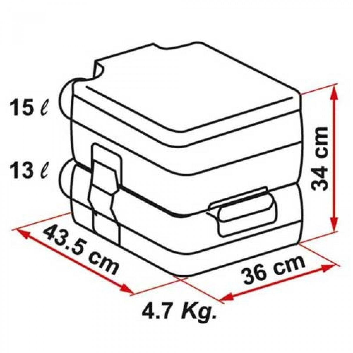 Bi pot 34 i gruppen Vann & Sanitær / Toalett / Campingtoalett / Portable toaletter hos Campmarket (64293)