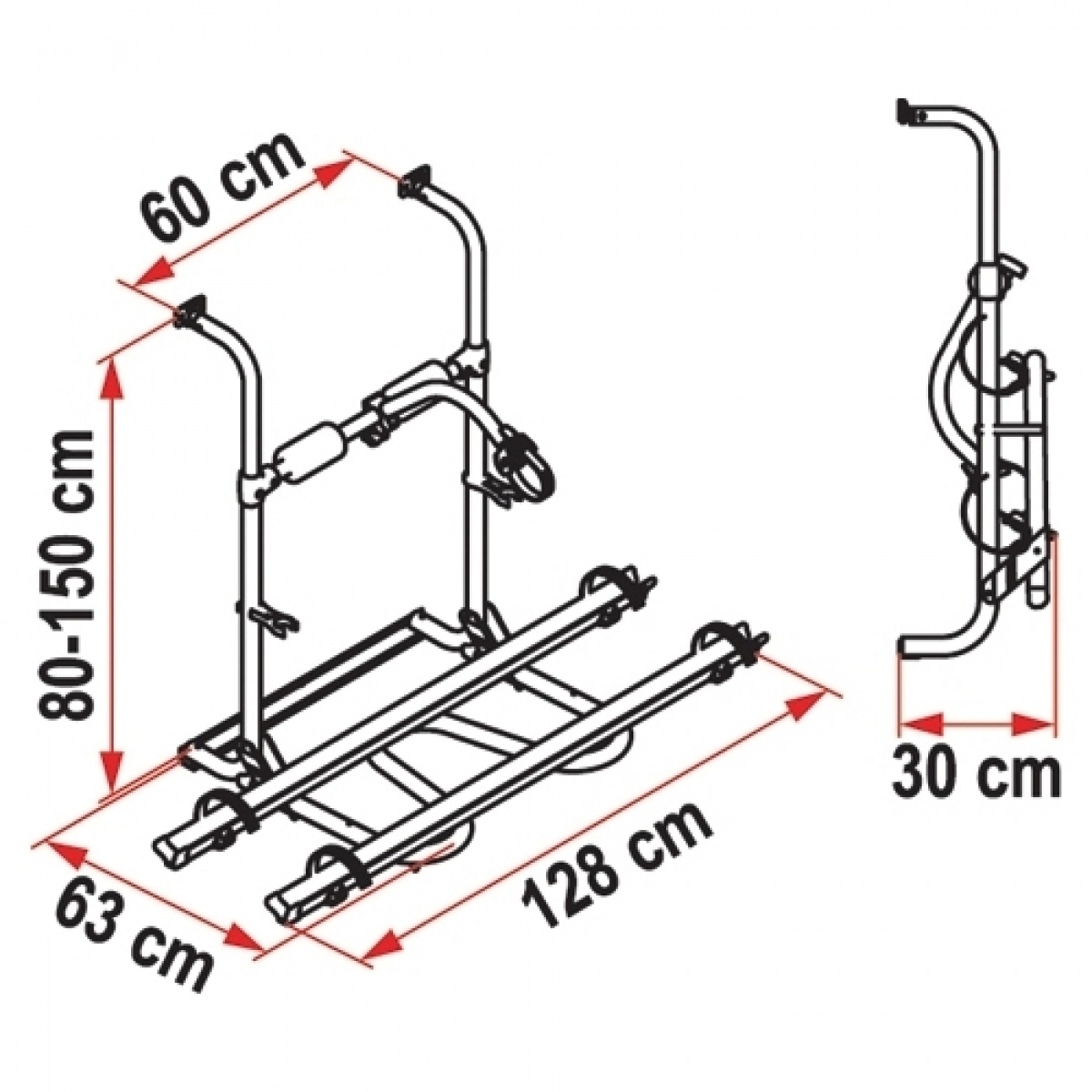 Fiamma Carry-Bike UL i gruppen Campingvogn & Bobilt / Chassis / Sykkelstativ / Vegghengt hos Campmarket (64591)