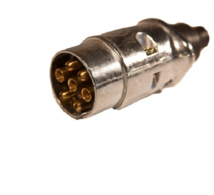 Bilkontakt 7-polt aluminium i gruppen Campingvogn & Bobilt / Chassis / Flyttehjelp/Koblingshjelp / Tilhengerkontakter hos Campmarket (64893)