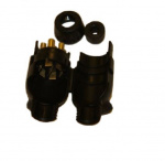 Bilkontakt 7-pole plast med flatstiftsansl.