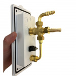 Dusjuttak med blandebatteri