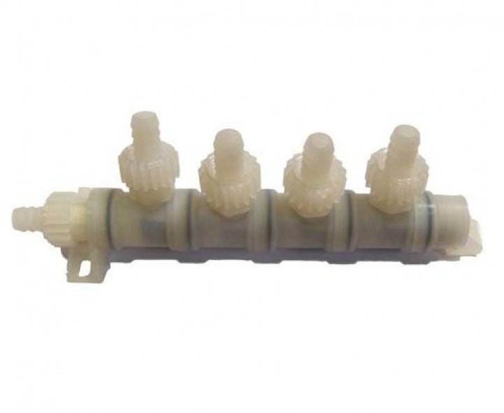 Fordelerdel 4 ansl. x-fix i gruppen Vann & Sanitær / Vann / Vannkoplinger m.m. / Skarvkoplinger hos Campmarket (64901)