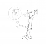 Støttebein for bobil 39-55 cm