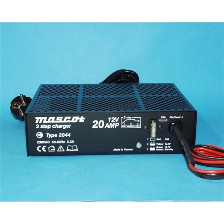 Batterilader Mascot 12V/20A i gruppen Campingvogn & Bobilt / Elektronikk / Batterier & Omformere / Batterilader hos Campmarket (64929)