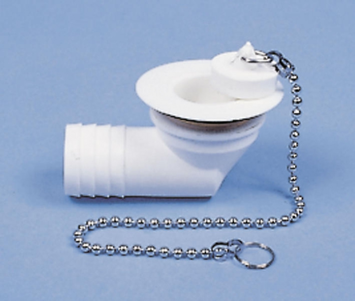 Avløpsbeslag Vinklet Hull 30mm - Slange 25mm i gruppen Vann & Sanitær / Vann / Vask & Dusjkar / Avløpsbeslag hos Campmarket (64991)