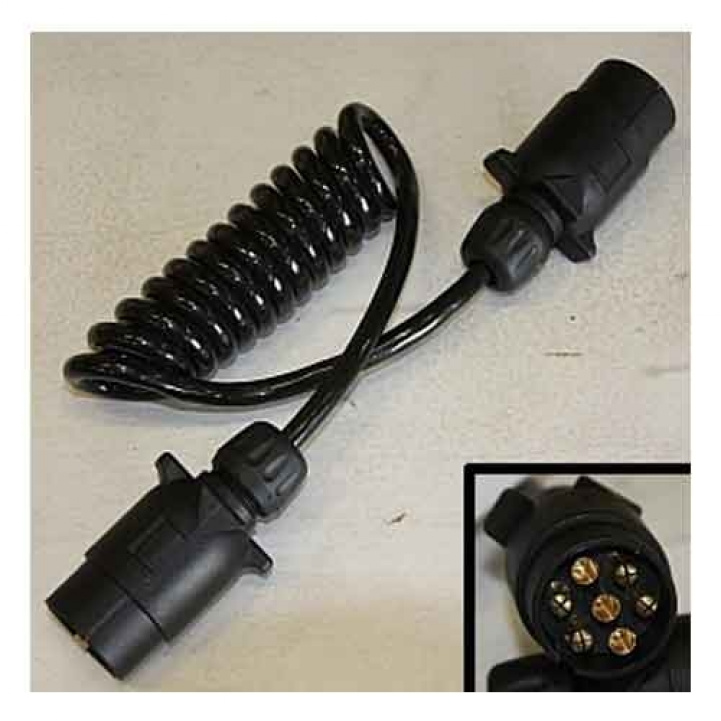 Spiralkabel 7*1,5mm 1,5m i gruppen Campingvogn & Bobilt / Chassis / Flyttehjelp/Koblingshjelp / Tilhengerkontakter hos Campmarket (65105)