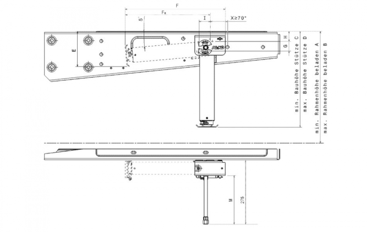 Støtteben ALKO clickfix 32-44cm i gruppen Campingvogn & Bobilt / Chassis / Støtteben hos Campmarket (65113)