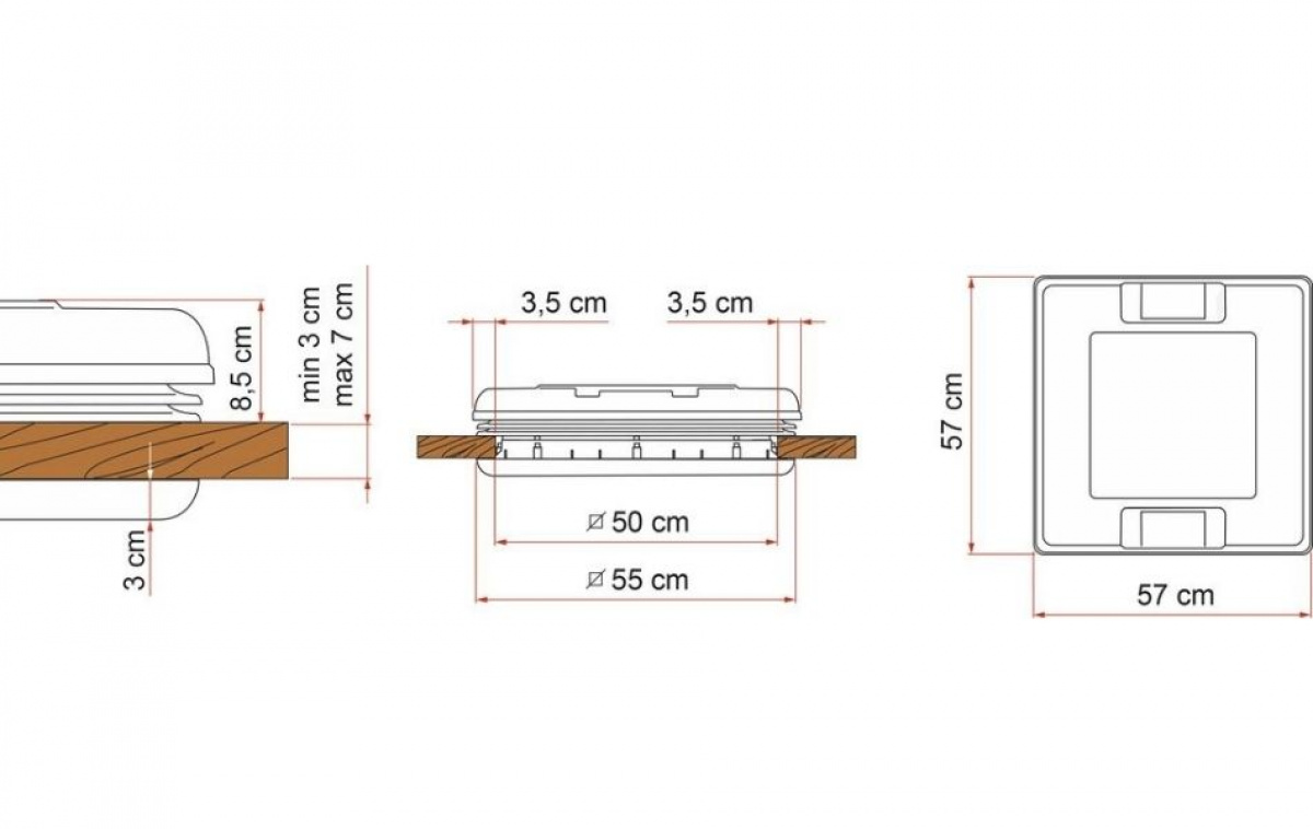 Fiamma Takluke 50x50 Vent Hvit i gruppen Campingvogn & Bobilt / Karosseri / Takluker / Takluker 50*50cm hos Campmarket (65129)