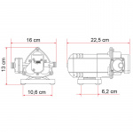Fiamma Aqua8 Trykkvannpumpe 10L/min 1,5bar Fiamma Aqua8 Trykkvannpumpe 10L/min 1,5bar