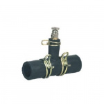 Gummiforbindelse med luftskrue og klammer Gummiforbindelse med luftskrue og klammer