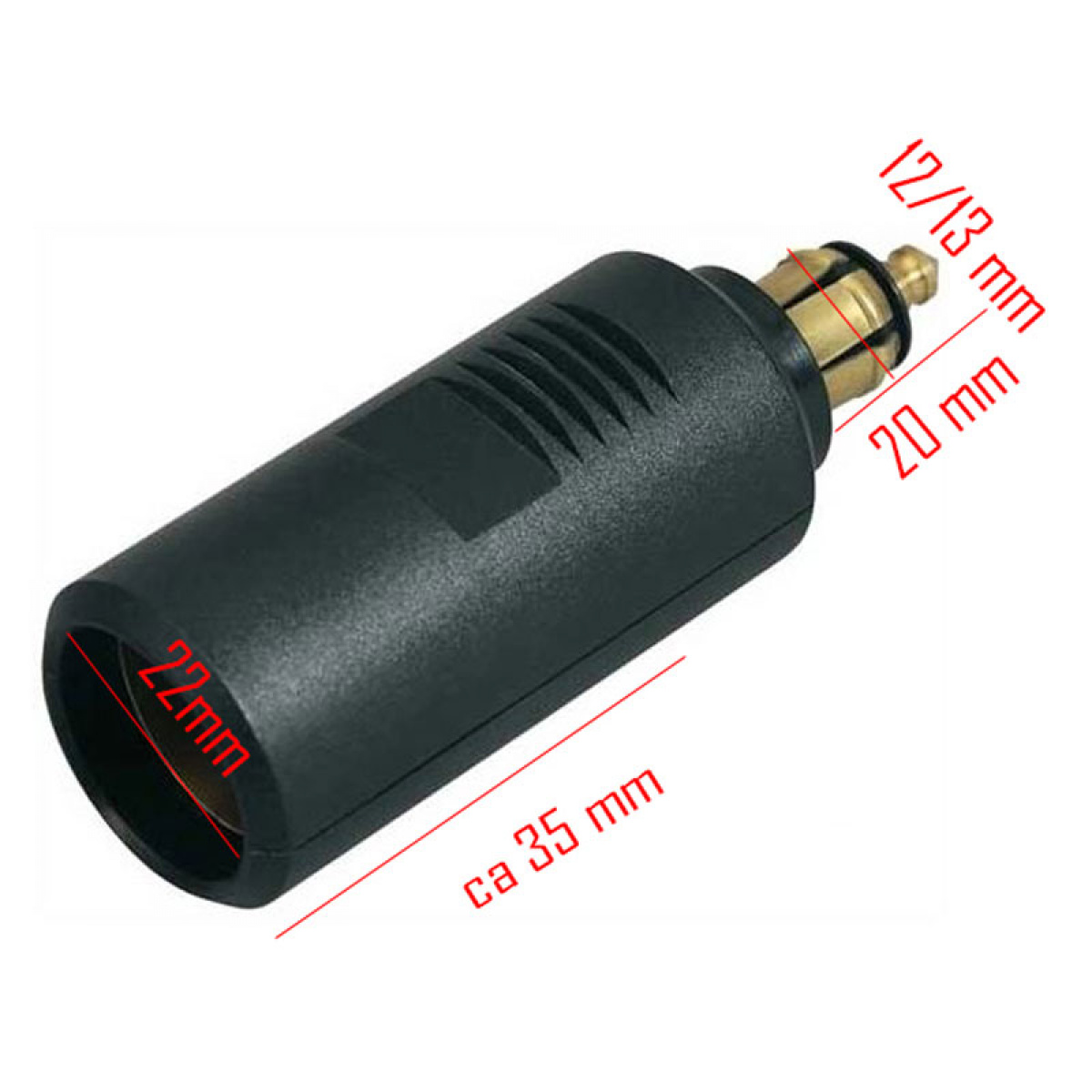 Adapter Fra Liten Til Normal Sigarettkontakt i gruppen Campingvogn & Bobilt / Elektronikk / Strømbryter & In/Utgang / Uttak 12V hos Campmarket (65676)