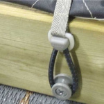 Festehode + skrue for gummibånd 25pakke Festehode + skrue for gummibånd 25pakke