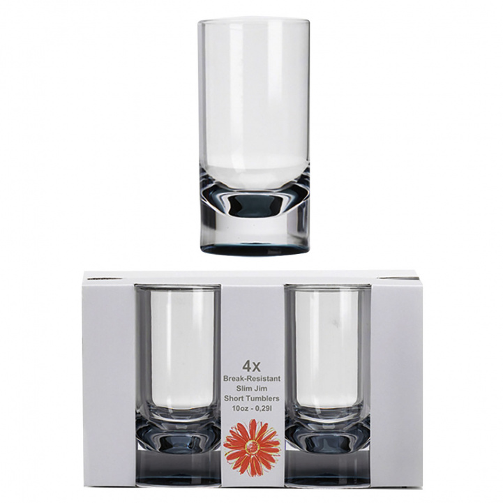 Allglass røkfarget 4-pakning i gruppen Husholdning & Kjøkken / Glass & Krus / Drikkeglass hos Campmarket (66070)