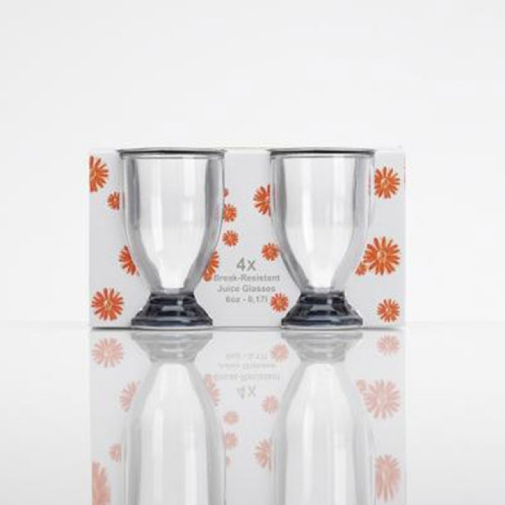 Juiceglass røykt farge 4-pakning i gruppen Husholdning & Kjøkken / Glass & Krus / Drikkeglass hos Campmarket (66116)
