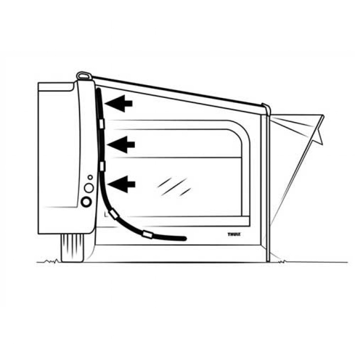 Støttestenger Thule Quickfit i gruppen Fortelt & Markiser / Markiser / Bobilmarkiser / Thule/Omnistor / Tilbehør hos Campmarket (66186)