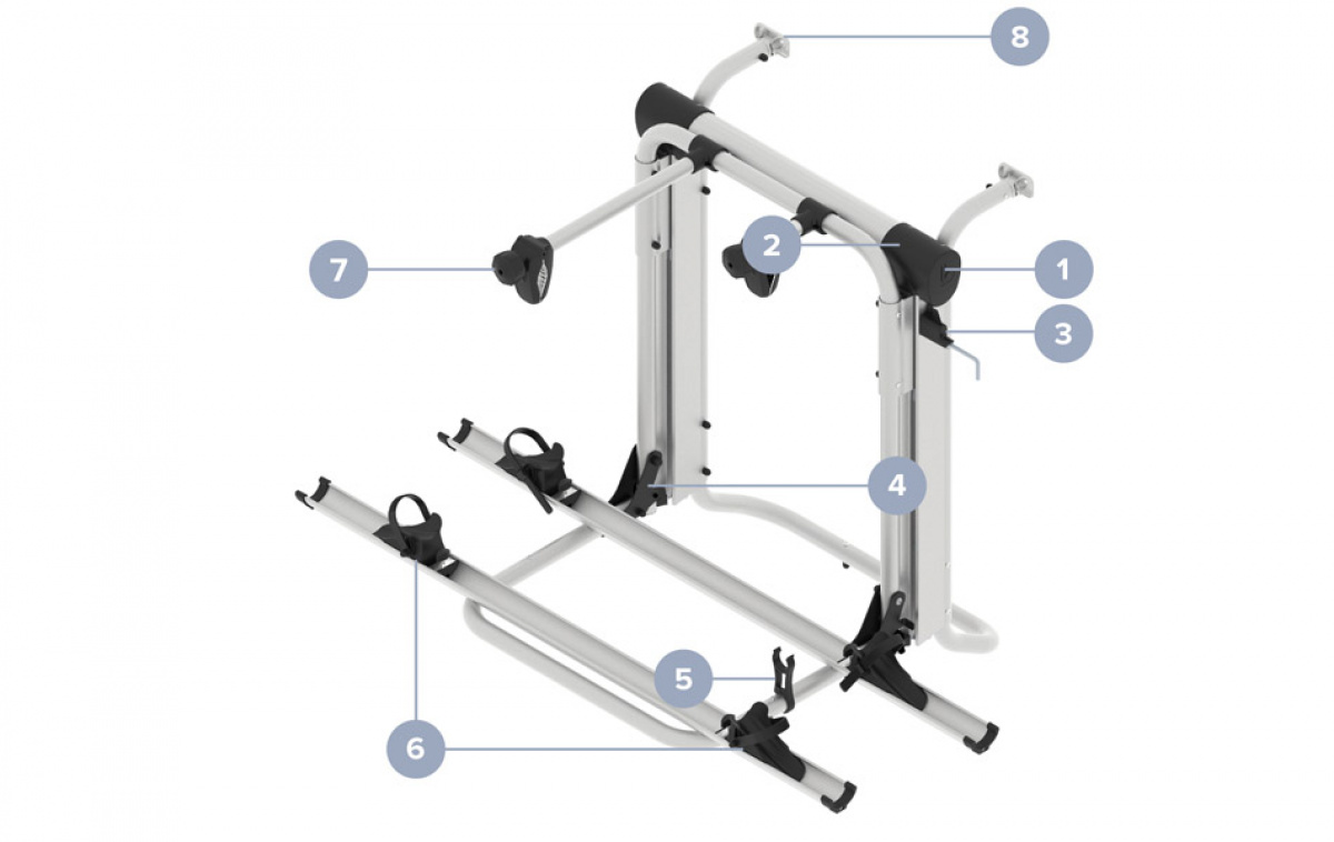 Elektrisk sykkelholder BR-System i gruppen Campingvogn & Bobilt / Chassis / Sykkelstativ / Vegghengt hos Campmarket (66395)