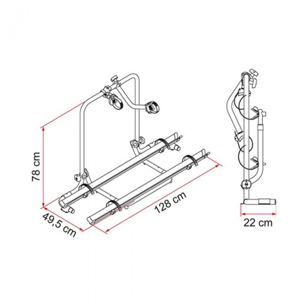 Fiamma Sykkelstativ Garasje Pluss i gruppen Campingvogn & Bobilt / Chassis / Sykkelstativ / Garasje hos Campmarket (66440)
