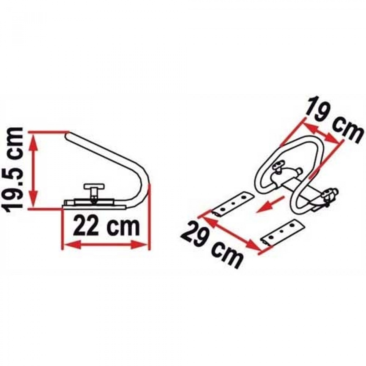 Stoppkloss Støtdemper for Mc Bakre i gruppen Campingvogn & Bobilt / Chassis / Sykkelstativ / Garasje hos Campmarket (66452)