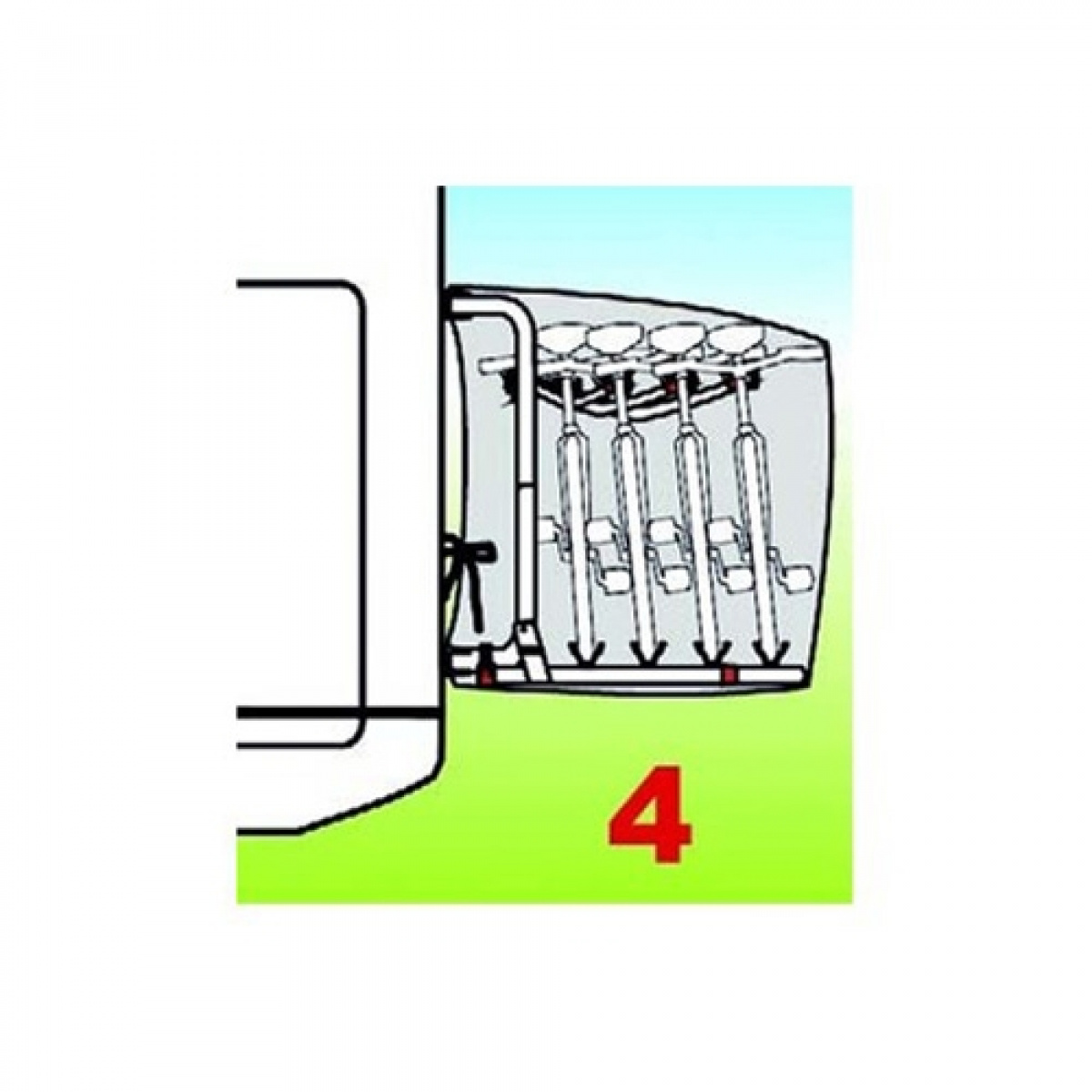 Fiamma sykkelcover for 4 sykler i gruppen Campingvogn & Bobilt / Chassis / Sykkelstativ / Tilbehør hos Campmarket (66557)