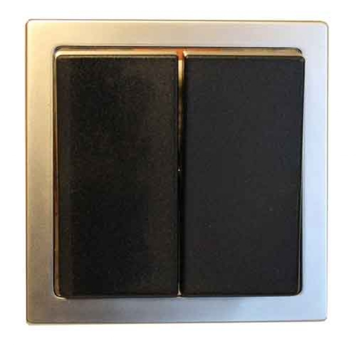 Strømbryter 12V Dobbel Svart/Sølv i gruppen Campingvogn & Bobilt / Elektronikk / Strømbryter & In/Utgang / Strømbryter hos Campmarket (66689)