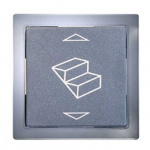 Strømbryter 12V Fotsteg Grå/Krom