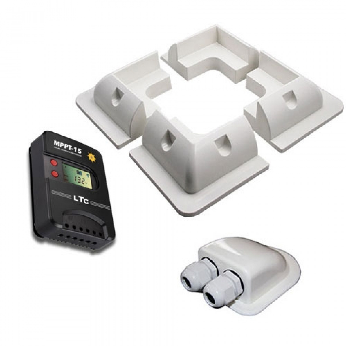 LTC Komplett Solcellepakke Wide 160W MPPT i gruppen Campingvogn & Bobilt / Elektronikk / Solpaneler hos Campmarket (66897)