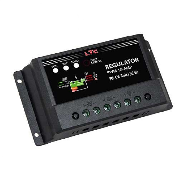 LTC Solcellekontroller PWM 10AMP i gruppen Campingvogn & Bobilt / Elektronikk / Solpaneler / Solcelleregulatorer / PWM hos Campmarket (67046)